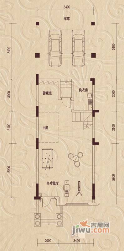 三盛翡俪山3室3厅4卫261㎡户型图