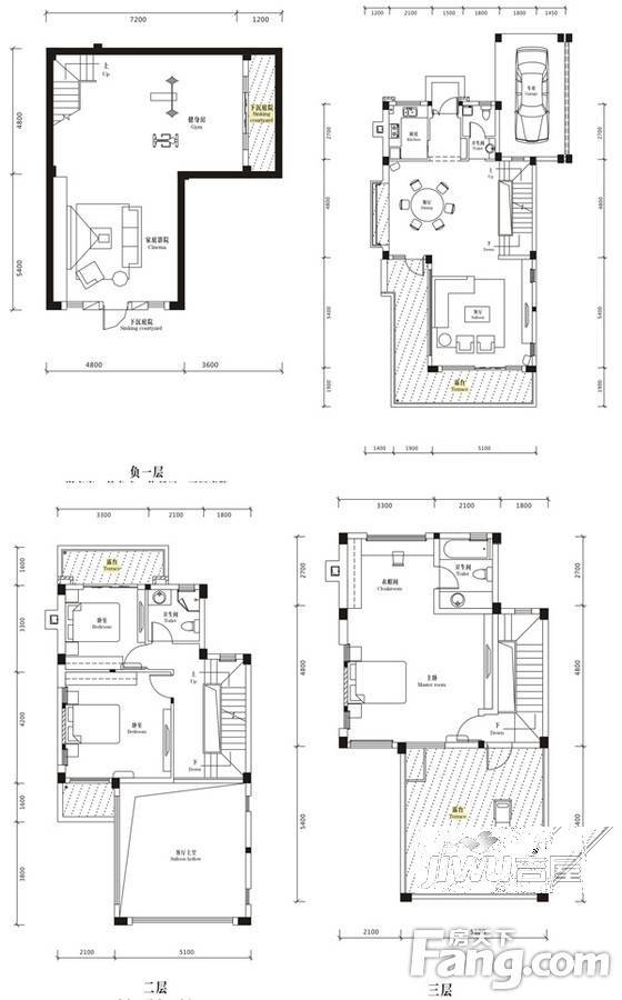 御青城3室3厅3卫250.4㎡户型图