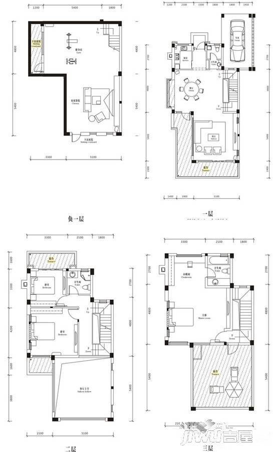 御青城3室3厅3卫247㎡户型图