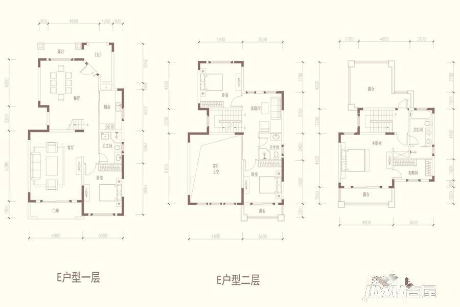 中信云栖谷4室3厅3卫214.2㎡户型图