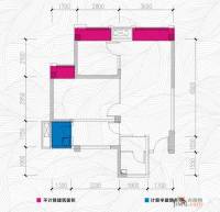 中铁瑞景汇中心2室2厅1卫73㎡户型图