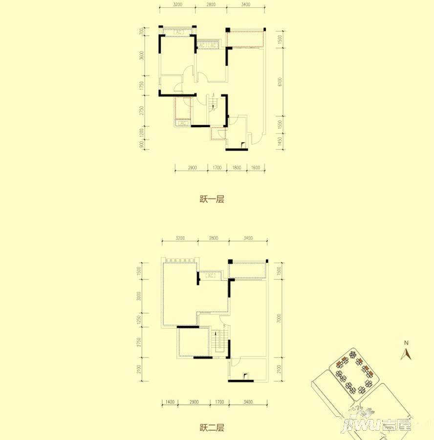 北京城建龙樾熙城4室2厅2卫128.7㎡户型图
