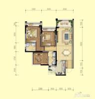 北京城建龙樾熙城3室2厅2卫90㎡户型图