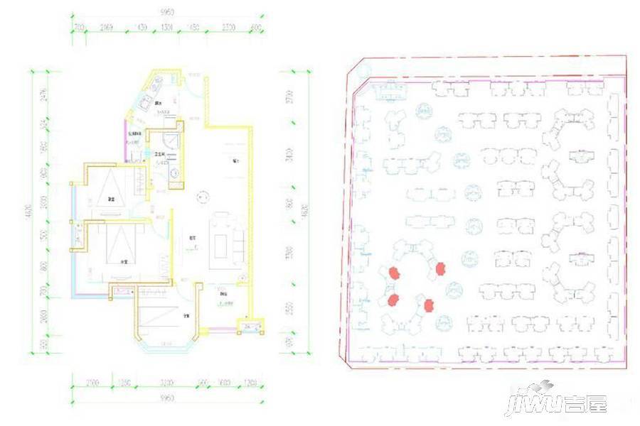 川网国际花园3室2厅1卫103.4㎡户型图