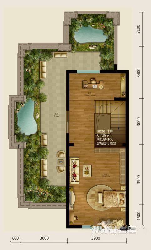 金科廊桥水乡4室2厅2卫208.5㎡户型图