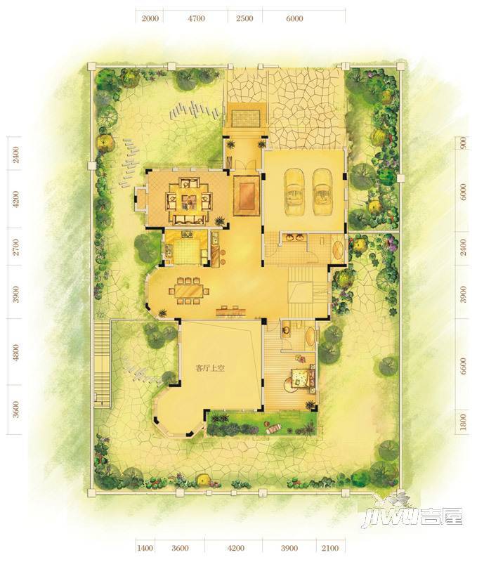 金科廊桥水乡4室3厅6卫484.5㎡户型图