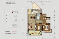 麓府3室2厅2卫103㎡户型图