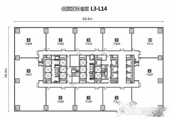 时代1号1室1厅1卫183㎡户型图