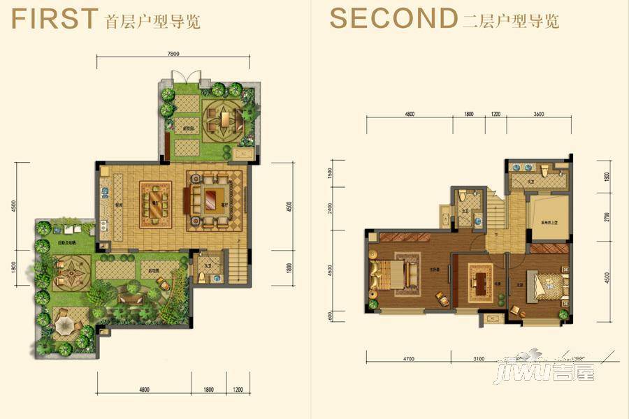 花样年大溪谷3室2厅3卫111.6㎡户型图