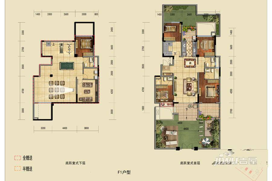 蓝光公园悦府6室3厅4卫269㎡户型图