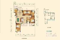 合能枫丹铂麓4室3厅3卫157㎡户型图