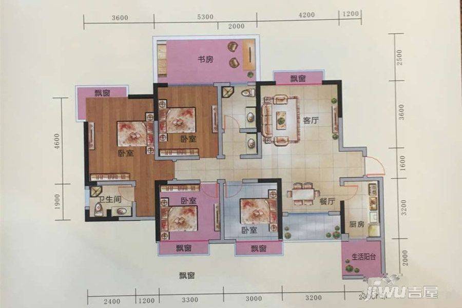 颐和京都SVilla4室2厅2卫116.2㎡户型图