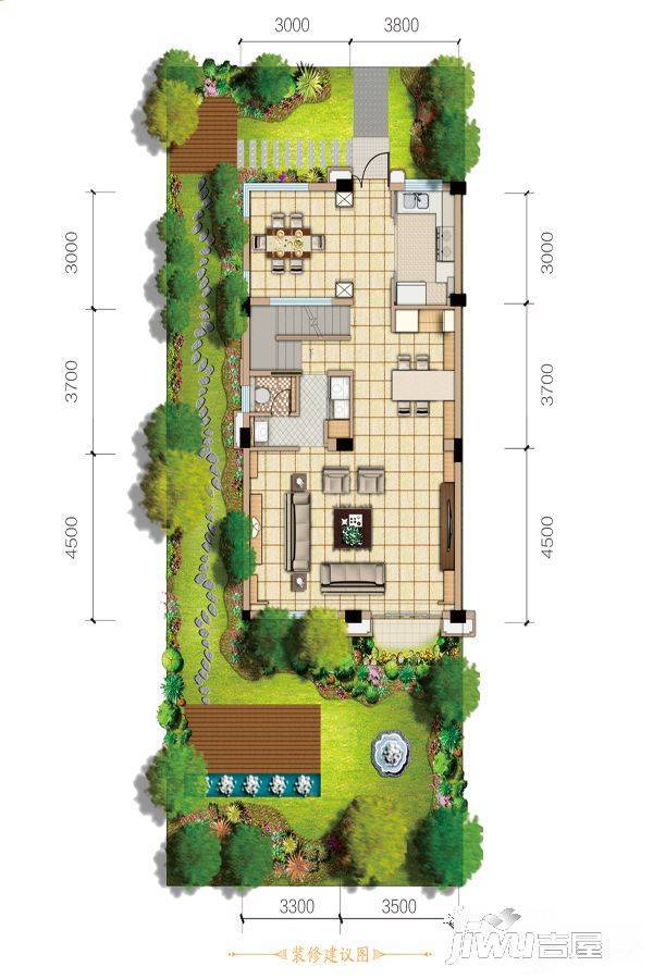 绿地悦蓉公馆商铺4室3厅3卫157㎡户型图