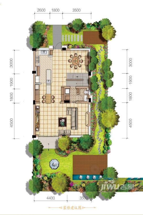 绿地悦蓉公馆商铺4室3厅4卫181㎡户型图