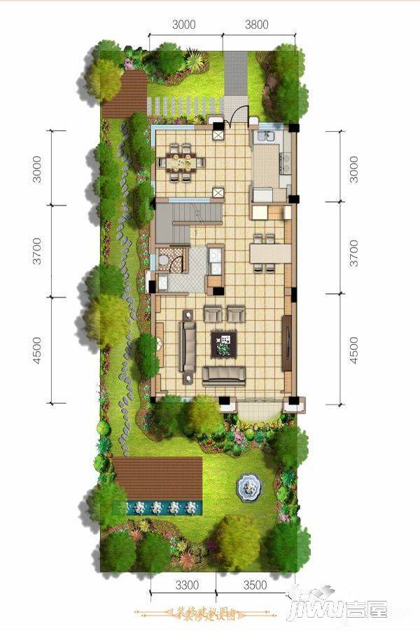 绿地悦蓉公馆商铺4室3厅3卫149㎡户型图