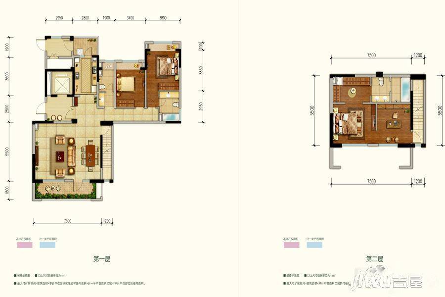 朗诗南门绿郡3室2厅3卫161㎡户型图