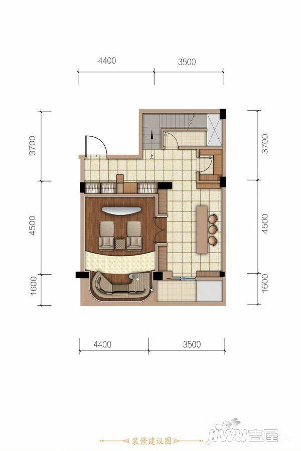 绿地悦蓉公馆商铺4室3厅4卫172㎡户型图