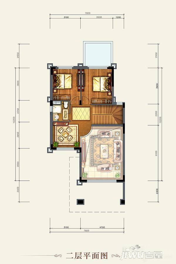 恒大上林苑4室3厅3卫202㎡户型图