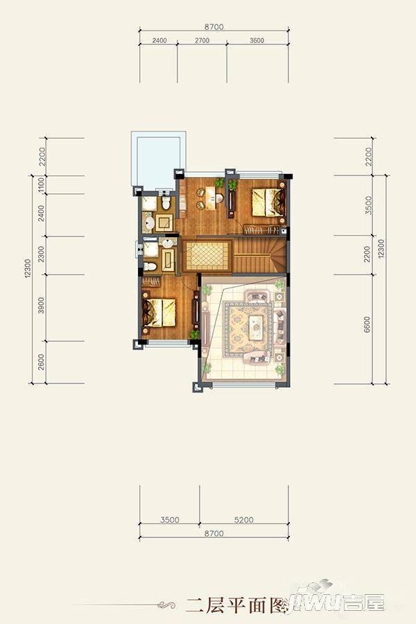 恒大上林苑4室4厅5卫238㎡户型图