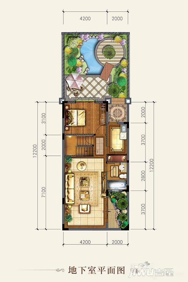 恒大上林苑4室3厅4卫130㎡户型图