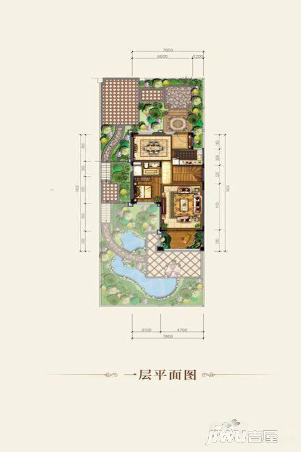 恒大上林苑4室3厅4卫251.1㎡户型图