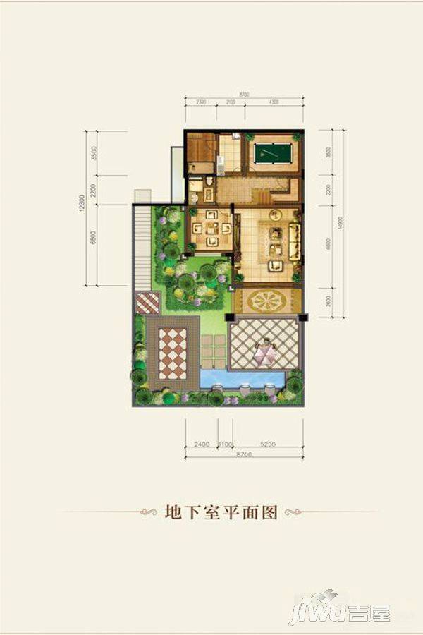 恒大上林苑4室4厅4卫350.4㎡户型图