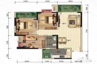 汇景新城3室2厅1卫97㎡户型图