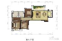 中国铁建北湖国际城3室2厅2卫105㎡户型图