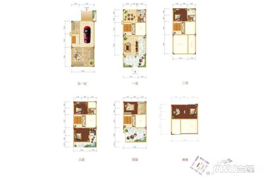 蓉树园5室2厅1卫139㎡户型图
