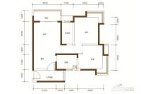 海骏达蜀都1号2室2厅1卫81.7㎡户型图