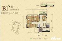 富豪公馆3室2厅1卫90.2㎡户型图