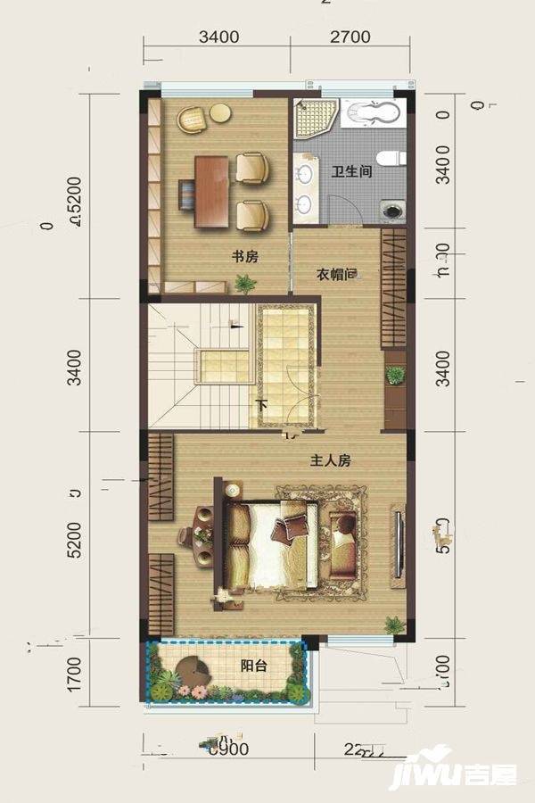 保利两河院子4室2厅4卫175㎡户型图