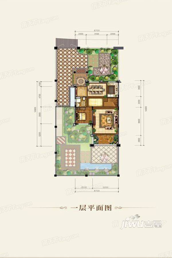 恒大上林苑4室4厅4卫350.4㎡户型图