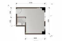 长冶南阳御龙府1室0厅0卫38㎡户型图