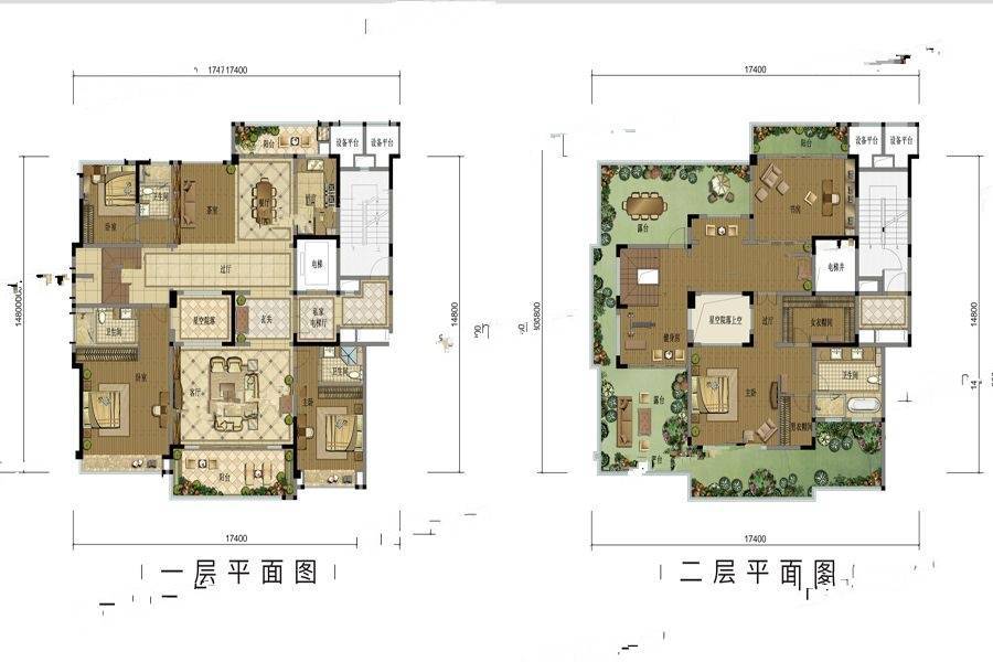 西派城6室2厅3卫360㎡户型图