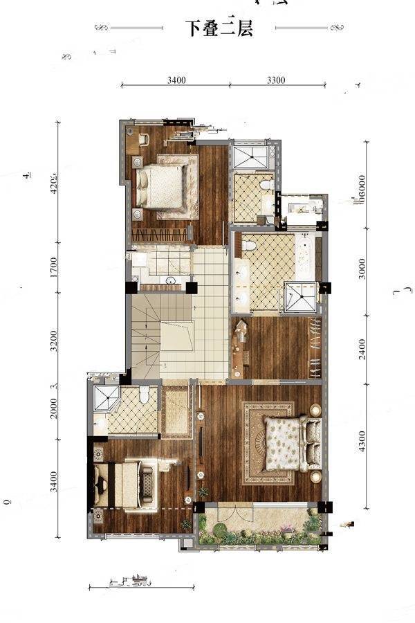 葛洲坝紫郡蘭园5室3厅4卫187㎡户型图