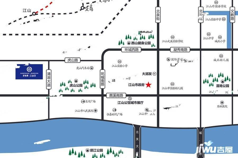 碧桂园江山印位置交通图4