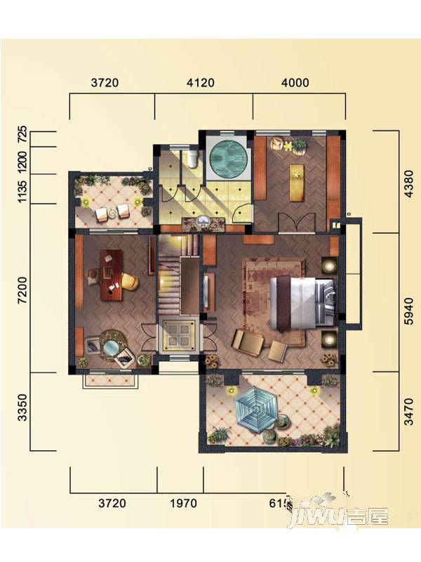 金迅达铂金府邸普通住宅106㎡户型图