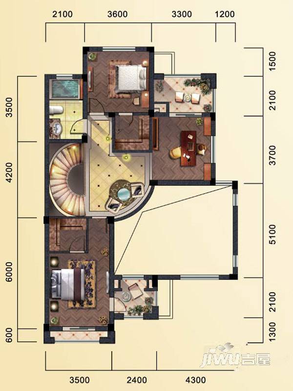 金迅达铂金府邸普通住宅85.3㎡户型图