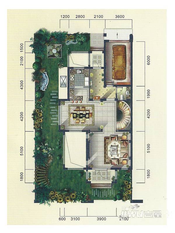 金迅达铂金府邸普通住宅136.3㎡户型图