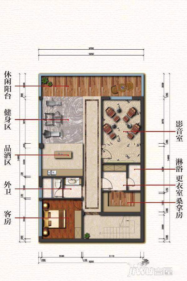 清泰半山半岛3室2厅2卫130㎡户型图