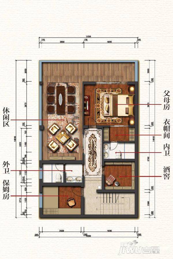 清泰半山半岛4室2厅2卫134㎡户型图