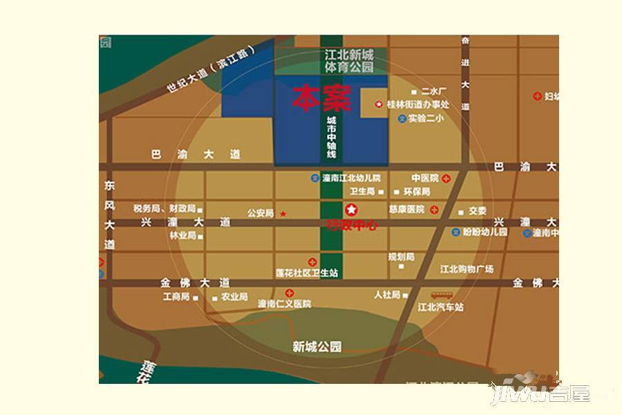 潼南隆鑫中央大街位置交通图图片
