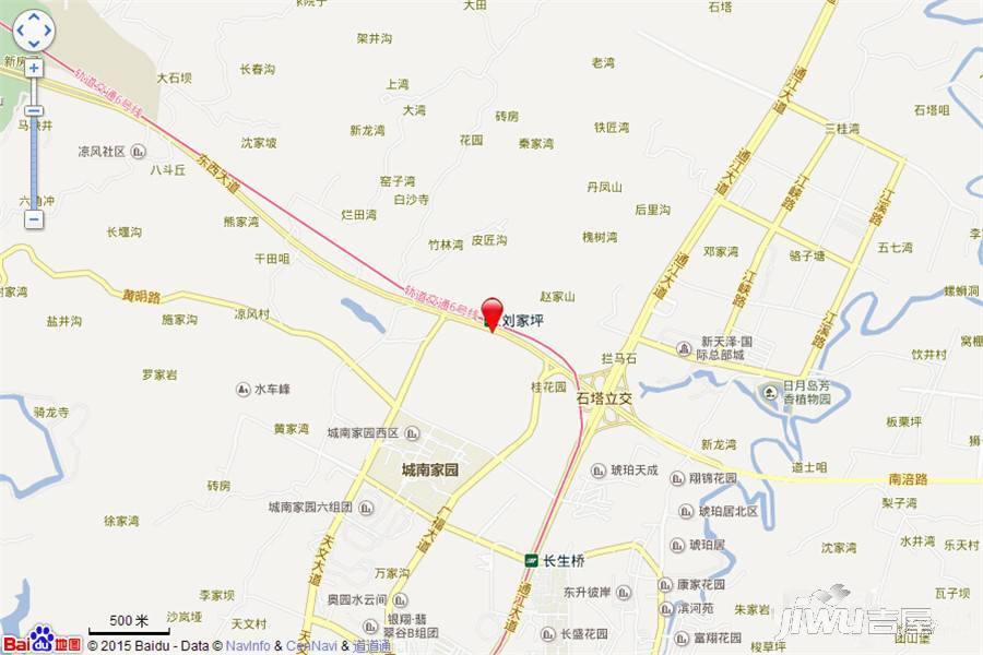 中国铁建万国城68號位置交通图