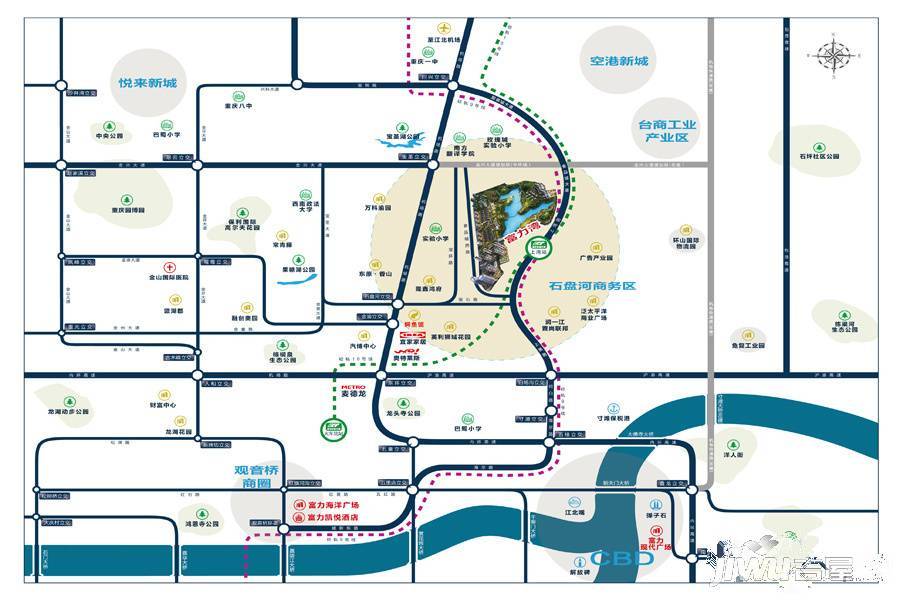 富力湾云上位置交通图图片