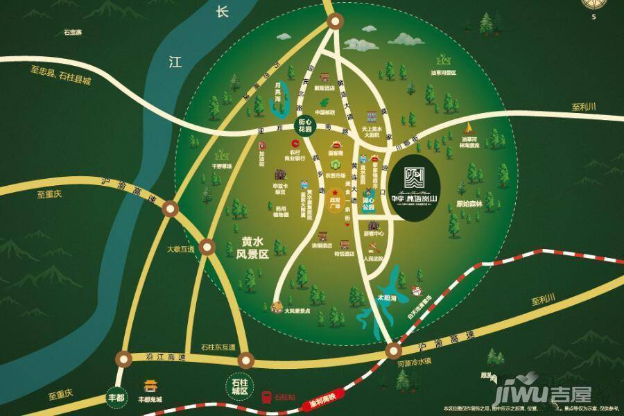 华宇林语岚山位置交通图图片