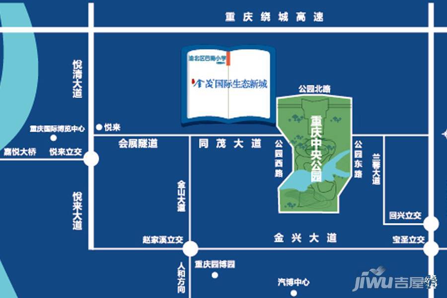 重庆金茂墅位置交通图图片