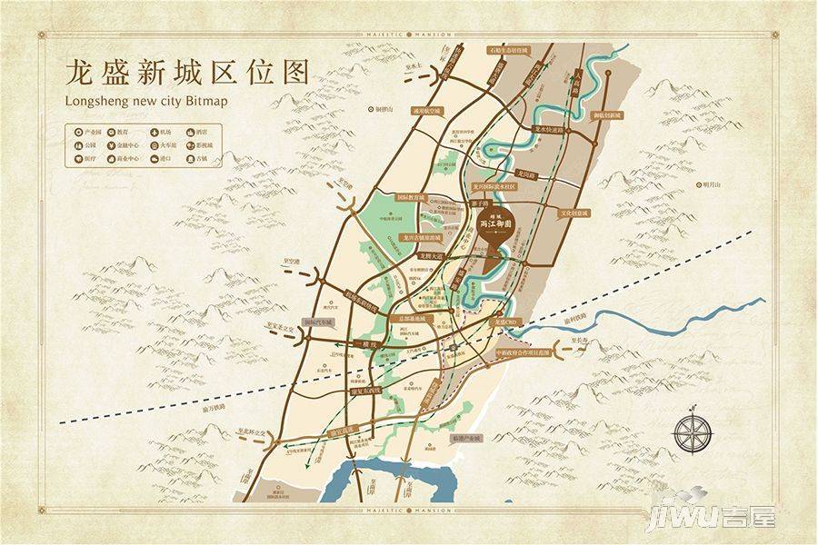 两江御园位置交通图图片
