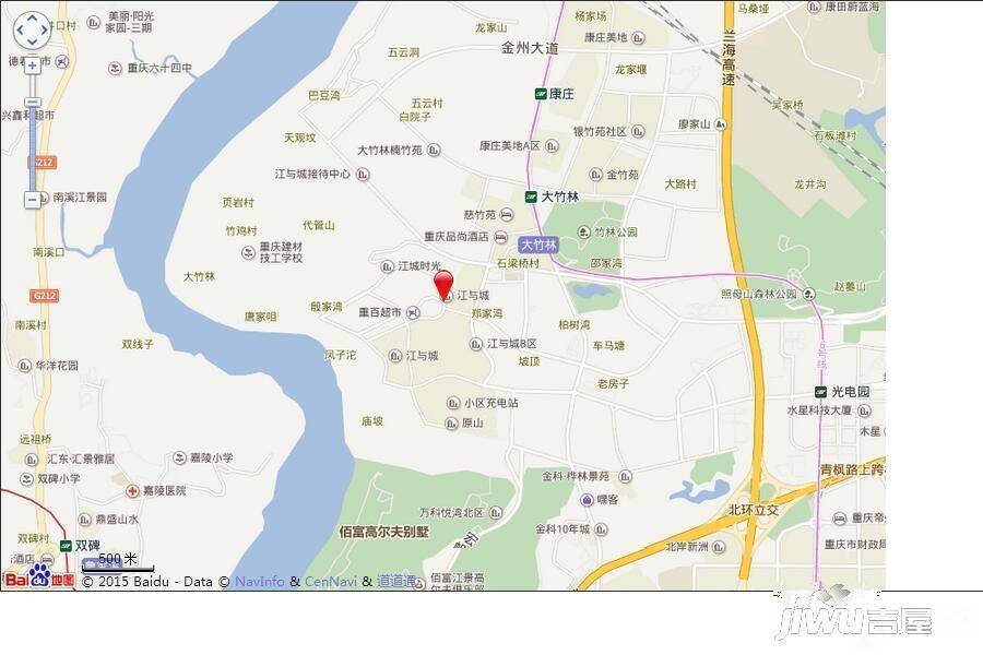新江与城天奕位置交通图