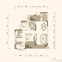 泰吉滨江二期岭澜3室2厅2卫117.8㎡户型图